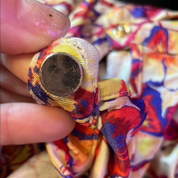 Rabanne Floral Ruched Mini Short-Sleeve Dress, EU 36 - Picture 12 of 13